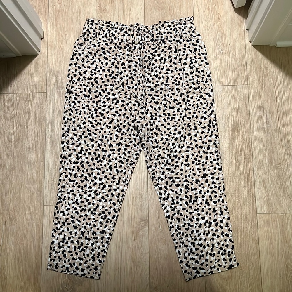 Ann Taylor Cheetah Paperbag Pant